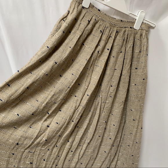 Vintage Aruthur Max Womens Modest MIDI Cotton Skirt Pockets Size Medium EUC - Picture 3 of 3